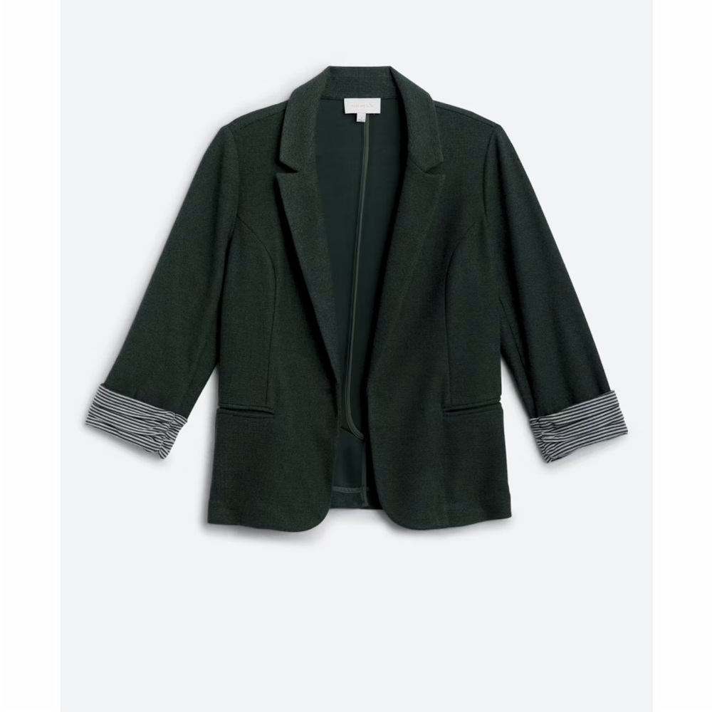 Skies Are Blue Dark Green Blazer